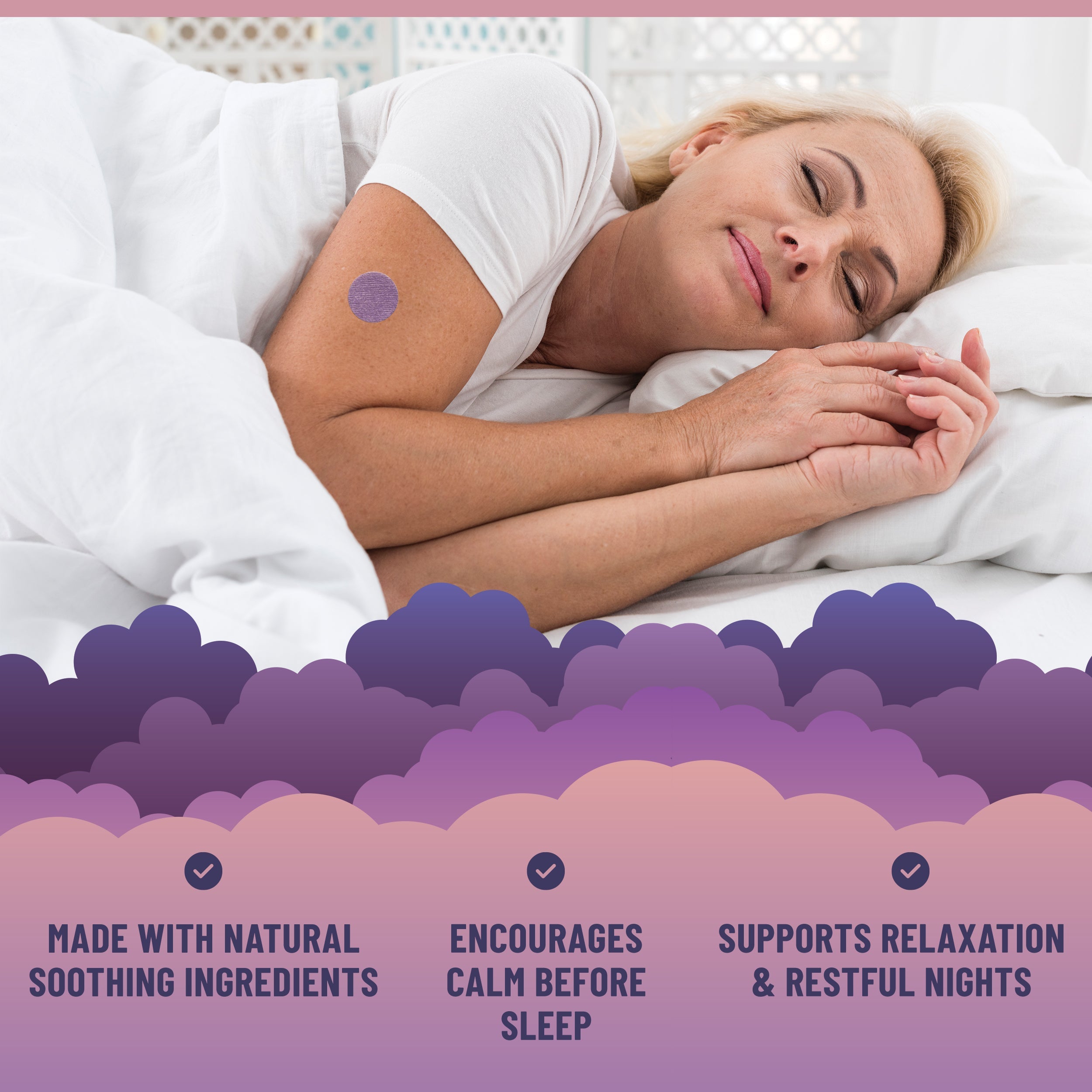 Sleep Patches Natural Sleep Aid with Melatonin, Lavender, L-Theanine, GABA & Herbal Extracts, 36 patches
